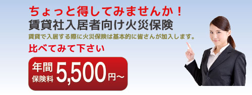 賃貸社入居者向け火災保険 賃貸社入居者向け火災保険